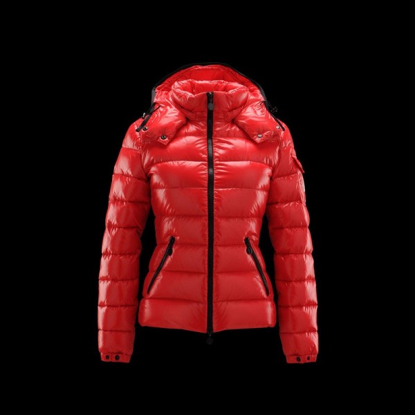 Moncler Fashion rosso Mock collo e tasche Donna Giacche uscita